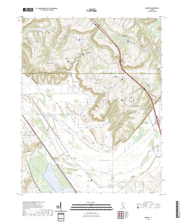 US Topo 7.5-minute map for Mermet IL