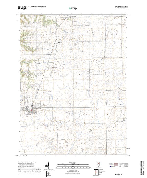 US Topo 7.5-minute map for Metamora IL