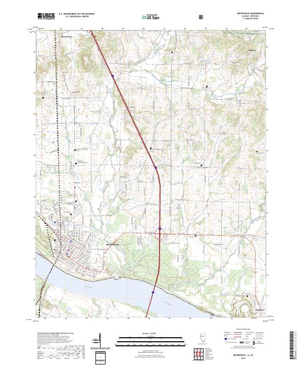 US Topo 7.5-minute map for Metropolis ILKY
