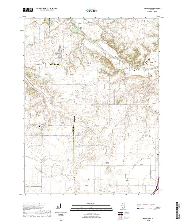 US Topo 7.5-minute map for Middletown IL
