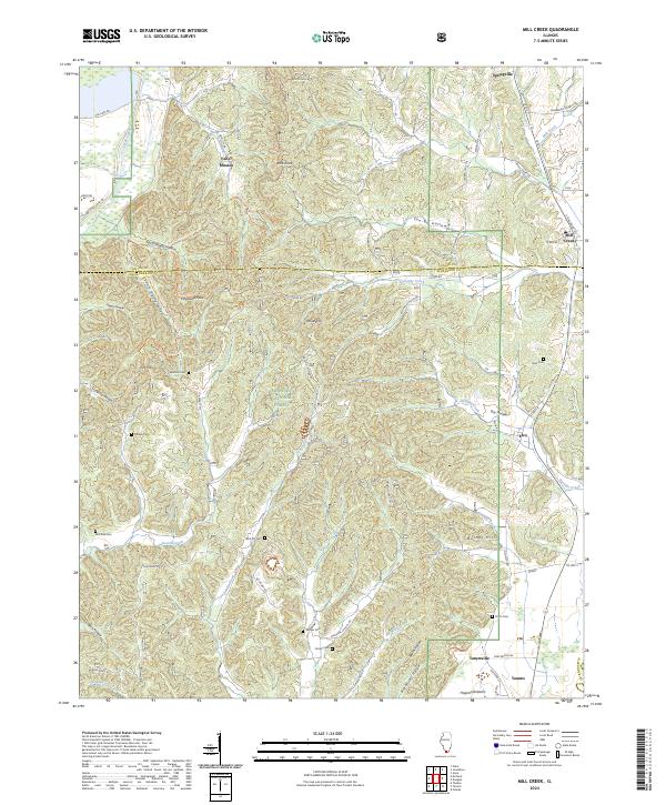 US Topo 7.5-minute map for Mill Creek IL