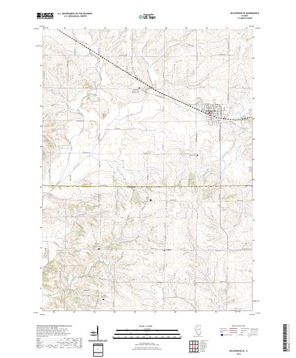 US Topo 7.5-minute map for Milledgeville IL