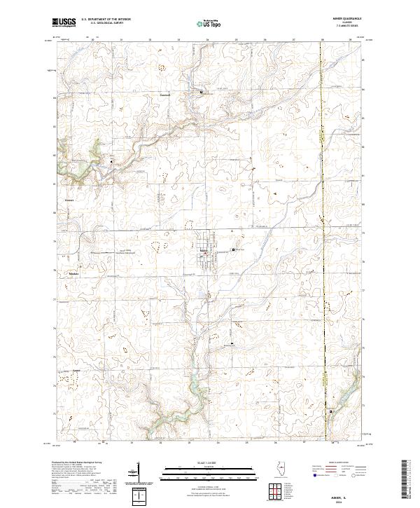 US Topo 7.5-minute map for Minier IL