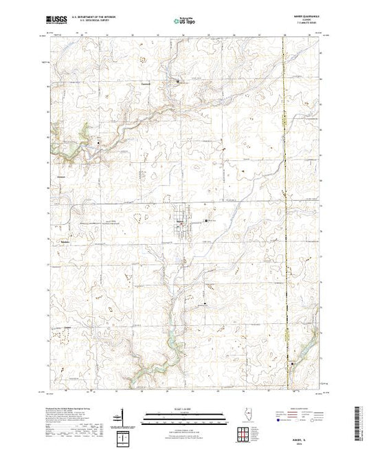 US Topo 7.5-minute map for Minier IL – American Map Store