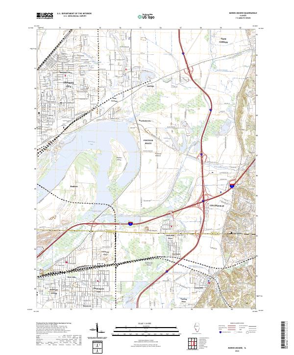 US Topo 7.5-minute map for Monks Mound IL