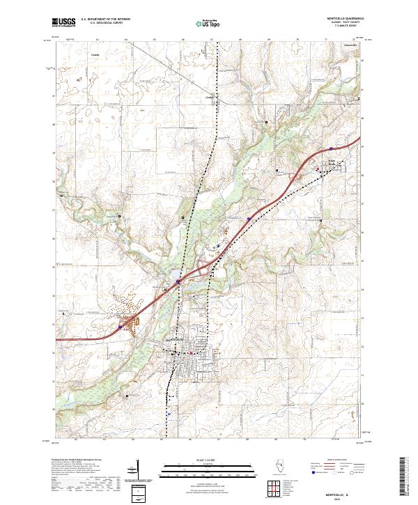 US Topo 7.5-minute map for Monticello IL