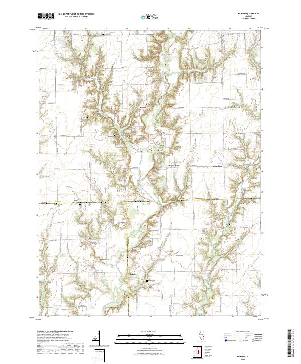 US Topo 7.5-minute map for Moriah IL