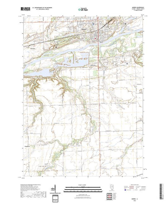 US Topo 7.5-minute map for Morris IL – American Map Store