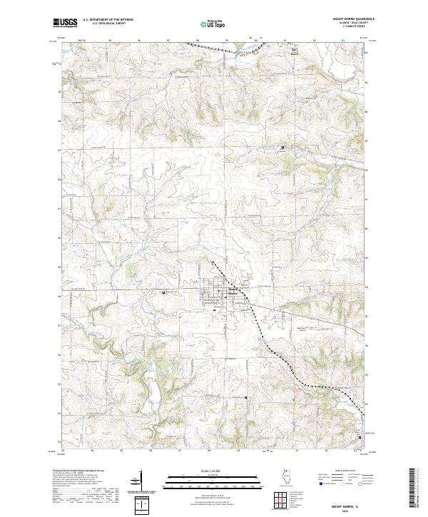US Topo 7.5-minute map for Mount Morris IL