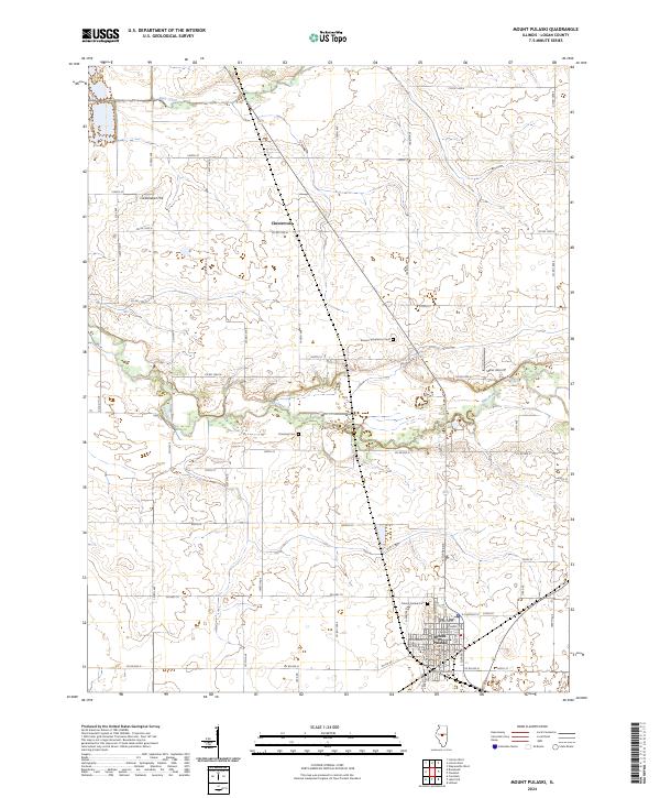 US Topo 7.5-minute map for Mount Pulaski IL
