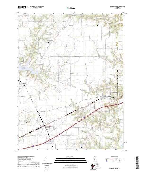 US Topo 7.5-minute map for Mulberry Grove IL