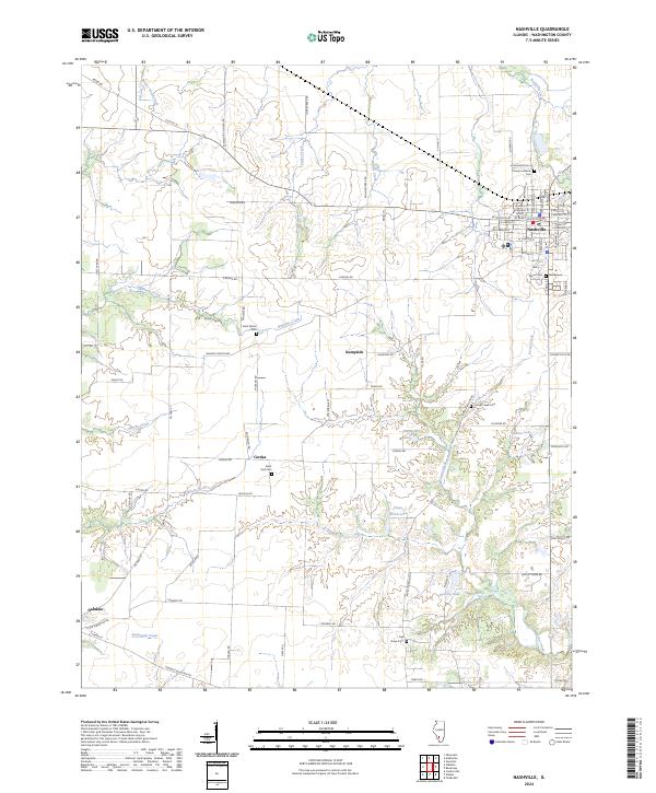 US Topo 7.5-minute map for Nashville IL
