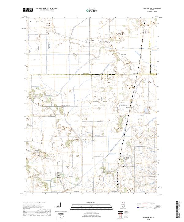 US Topo 7.5-minute map for New Bedford IL