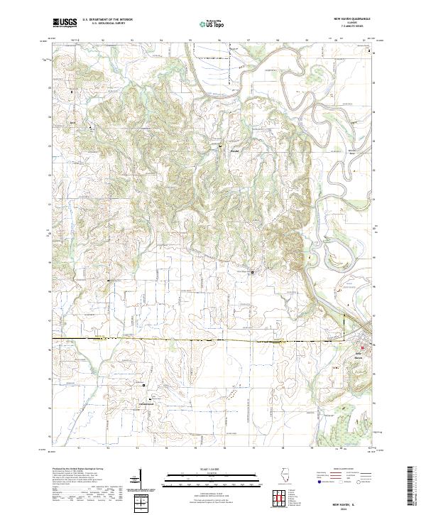 US Topo 7.5-minute map for New Haven IL