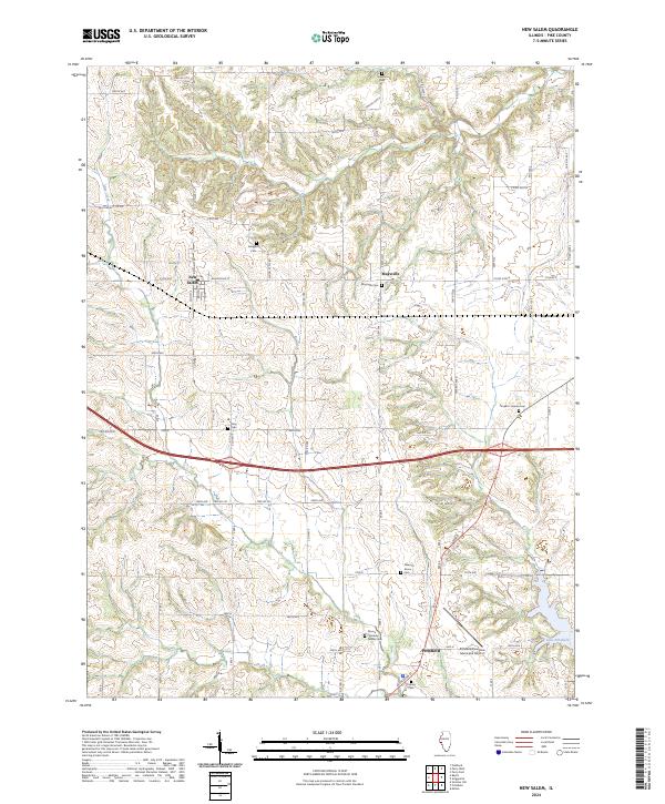 US Topo 7.5-minute map for New Salem IL