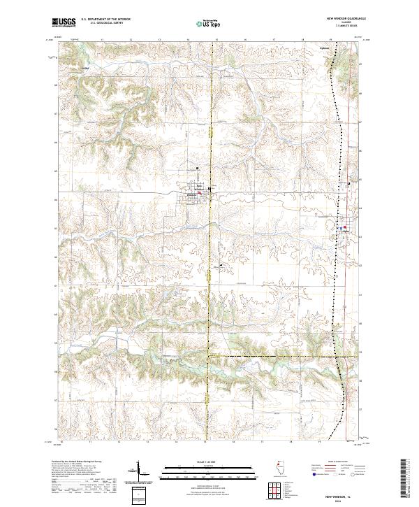 US Topo 7.5-minute map for New Windsor IL