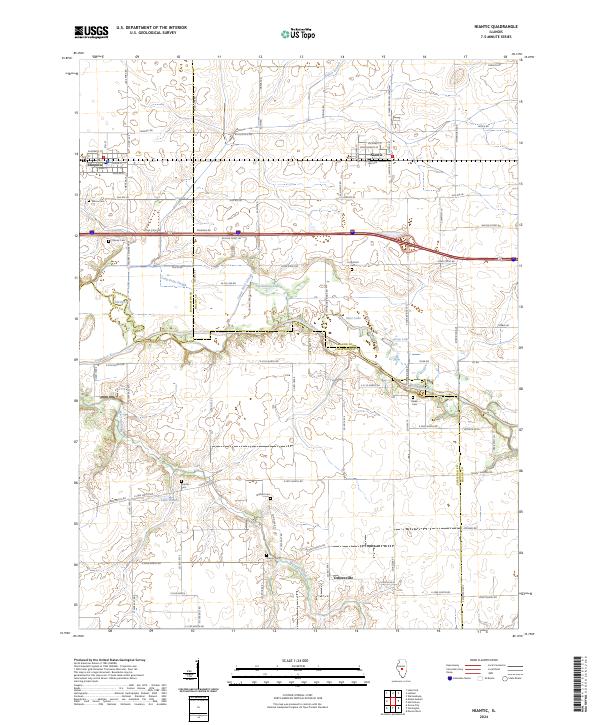 US Topo 7.5-minute map for Niantic IL