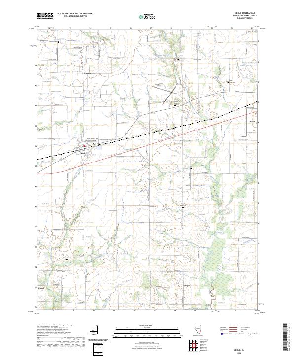 US Topo 7.5-minute map for Noble IL