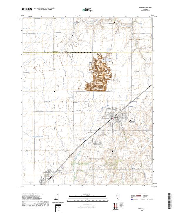 US Topo 7.5-minute map for Nokomis IL