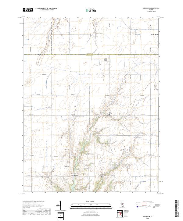 US Topo 7.5-minute map for Nokomis SW IL