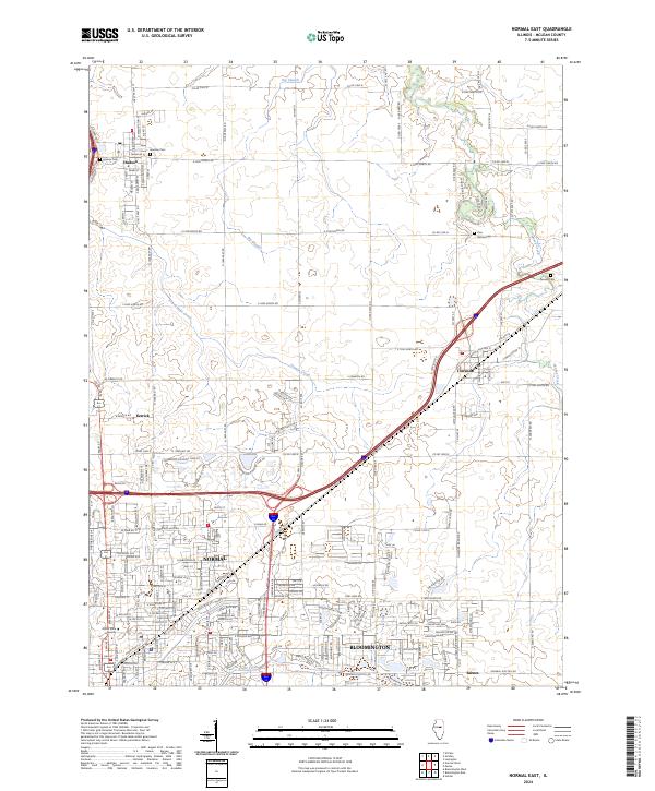 US Topo 7.5-minute map for Normal East IL