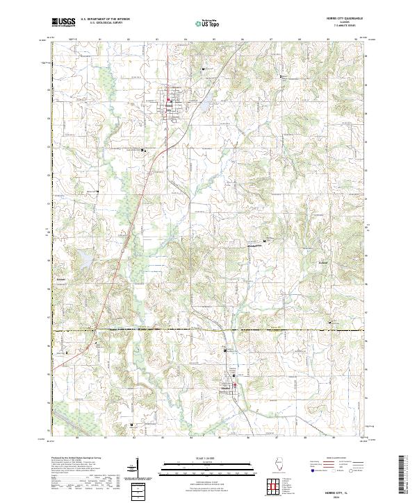US Topo 7.5-minute map for Norris City IL