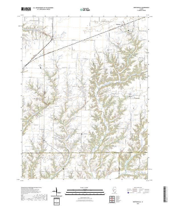 US Topo 7.5-minute map for Nortonville IL