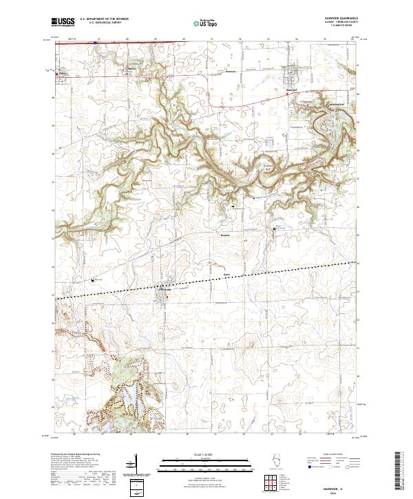 US Topo 7.5-minute map for Oakwood IL