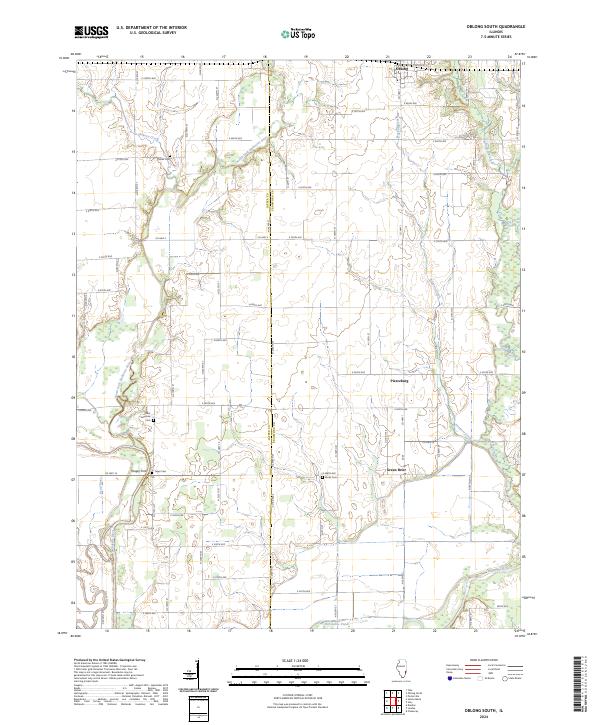 US Topo 7.5-minute map for Oblong South IL