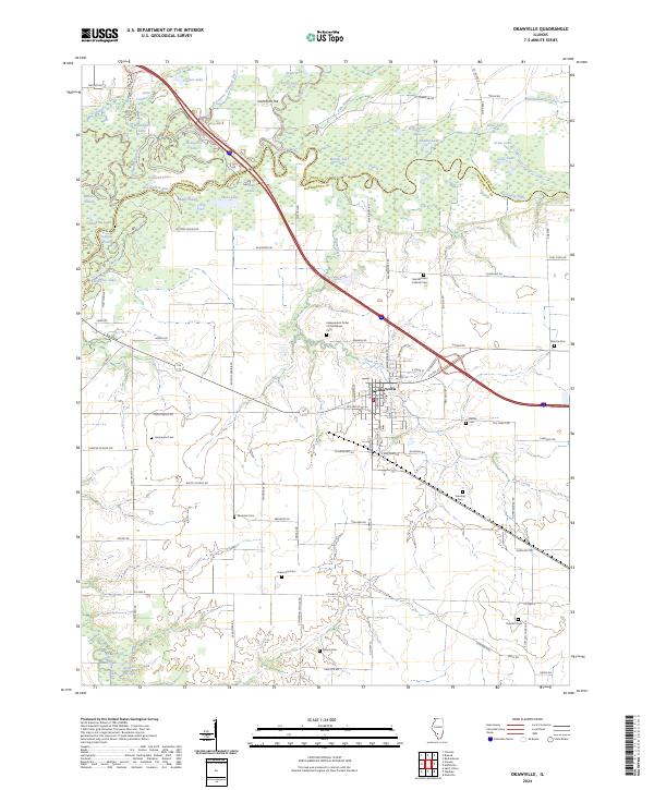 US Topo 7.5-minute map for Okawville IL