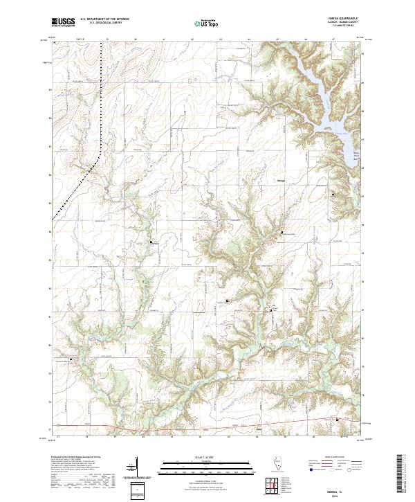 US Topo 7.5-minute map for Omega IL