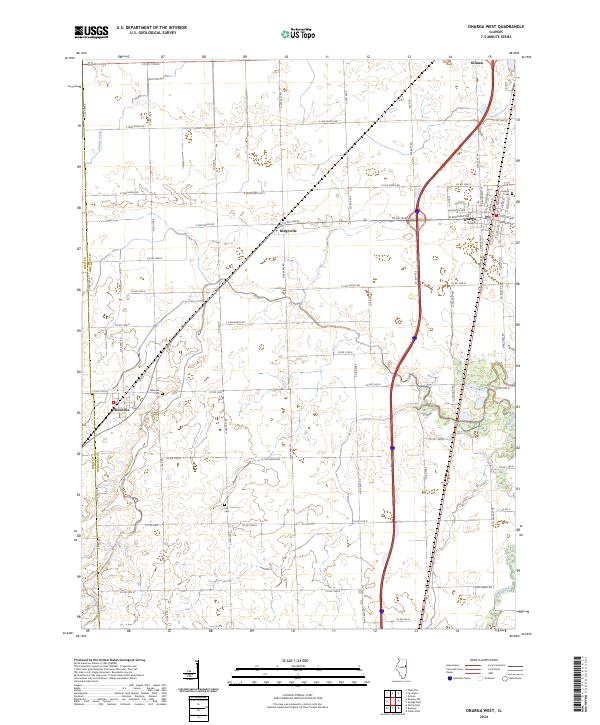 US Topo 7.5-minute map for Onarga West IL
