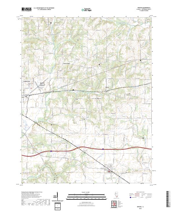 US Topo 7.5-minute map for Opdyke IL