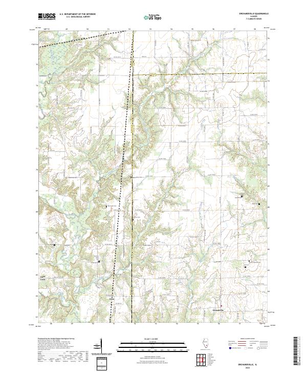 US Topo 7.5-minute map for Orchardville IL