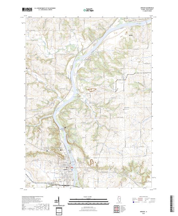 US Topo 7.5-minute map for Oregon IL