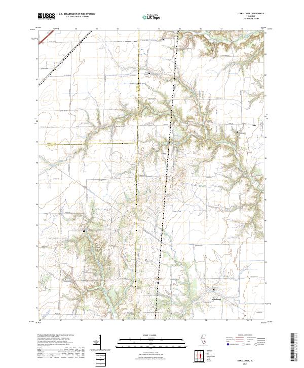 US Topo 7.5-minute map for Oskaloosa IL