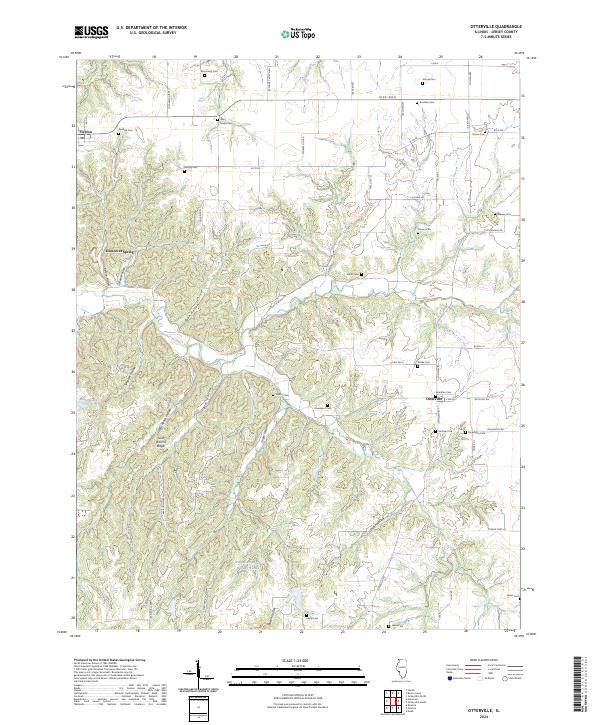 US Topo 7.5-minute map for Otterville IL