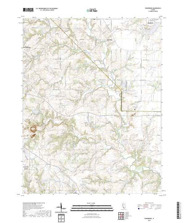 US Topo 7.5-minute map for Paderborn IL