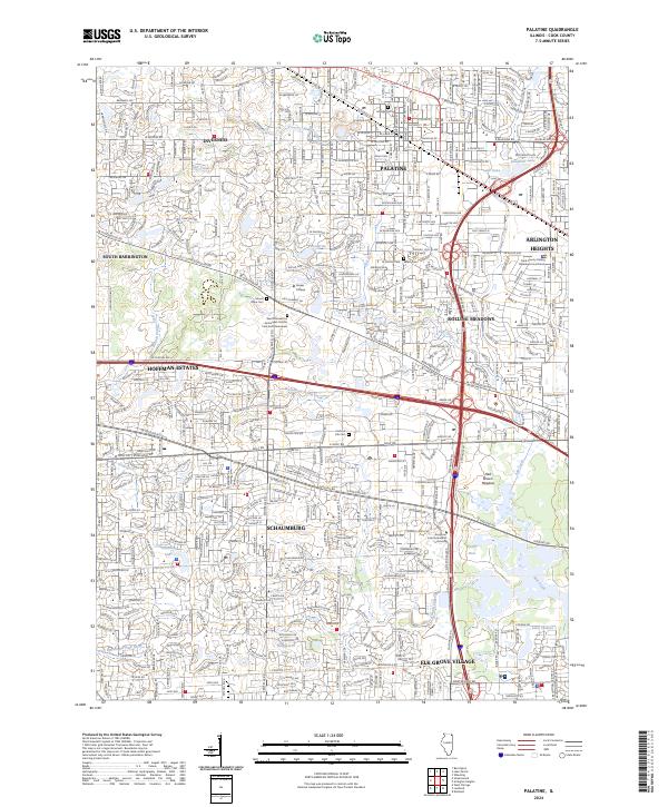 US Topo 7.5-minute map for Palatine IL