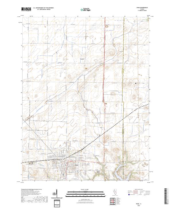 US Topo 7.5-minute map for Pana IL