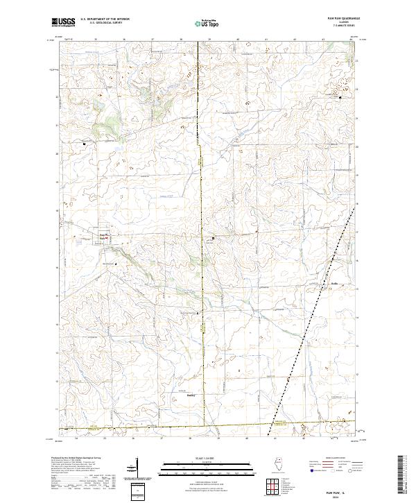 US Topo 7.5-minute map for Paw Paw IL
