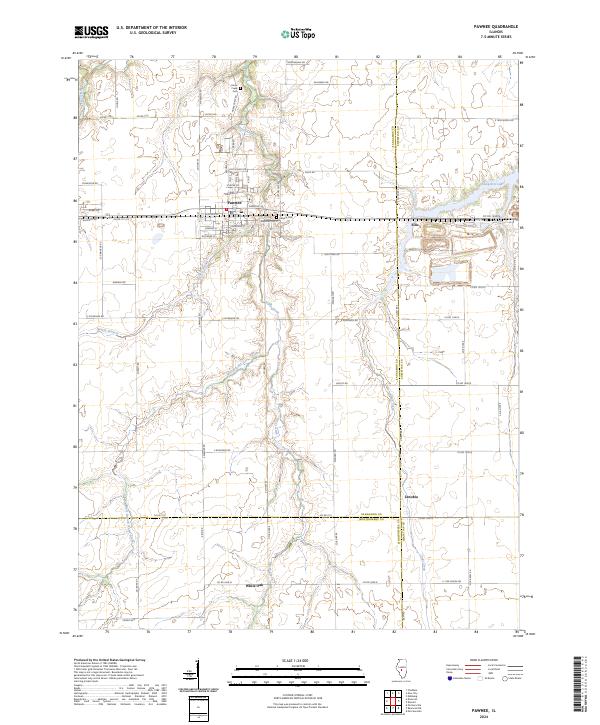 US Topo 7.5-minute map for Pawnee IL