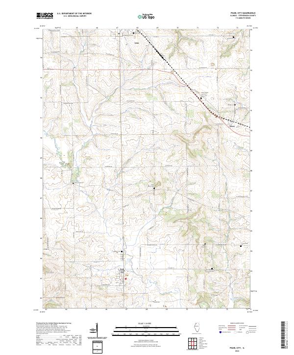 US Topo 7.5-minute map for Pearl City IL