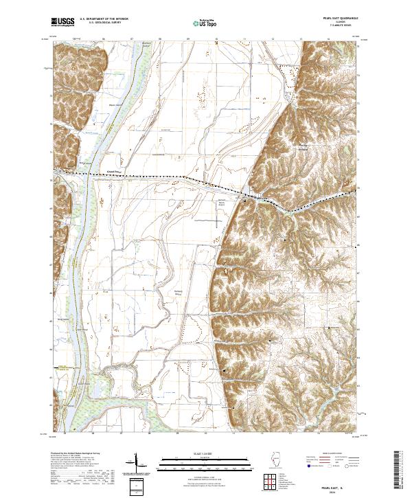 US Topo 7.5-minute map for Pearl East IL