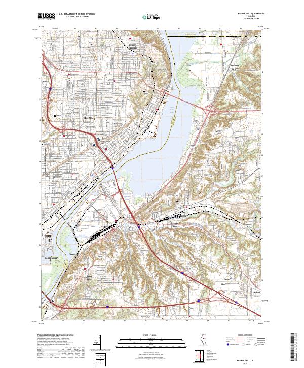US Topo 7.5-minute map for Peoria East IL