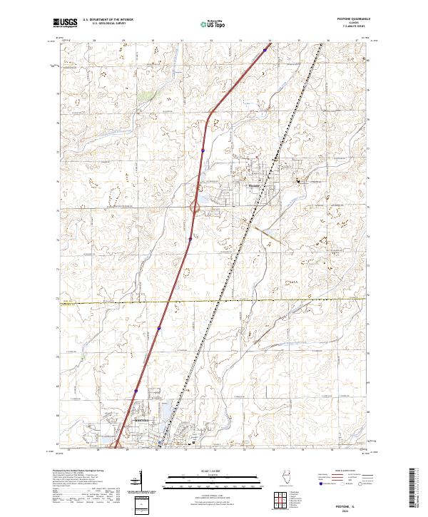 US Topo 7.5-minute map for Peotone IL