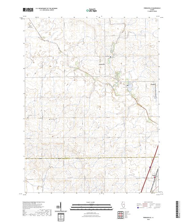US Topo 7.5-minute map for Perdueville IL