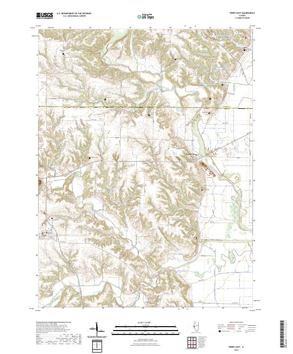 US Topo 7.5-minute map for Perry East IL