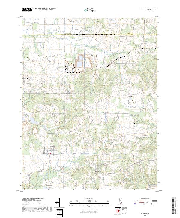 US Topo 7.5-minute map for Pittsburg IL