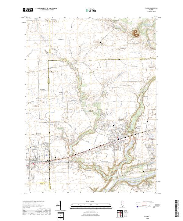 US Topo 7.5-minute map for Plano IL